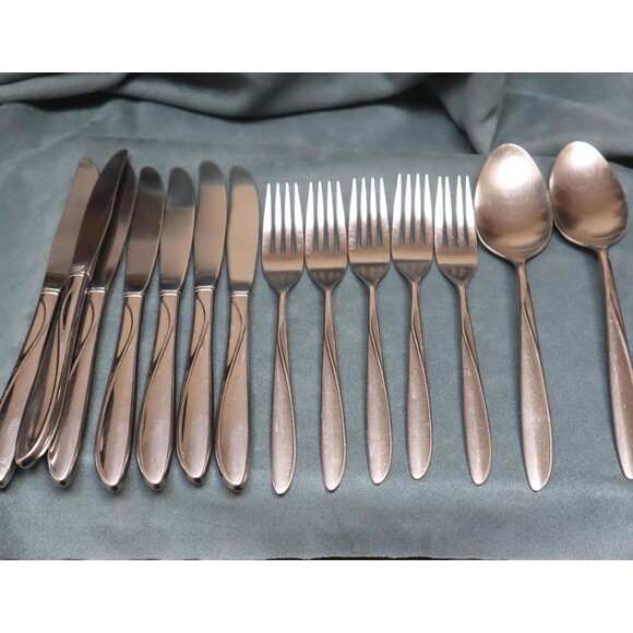 West Bend Stainless Flatware OHS91 -14 Pc - Picture 1 of 5